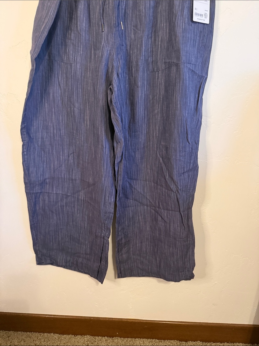 Athleta Navy Wide-Leg Drawstring Pants - Picture 6 of 7